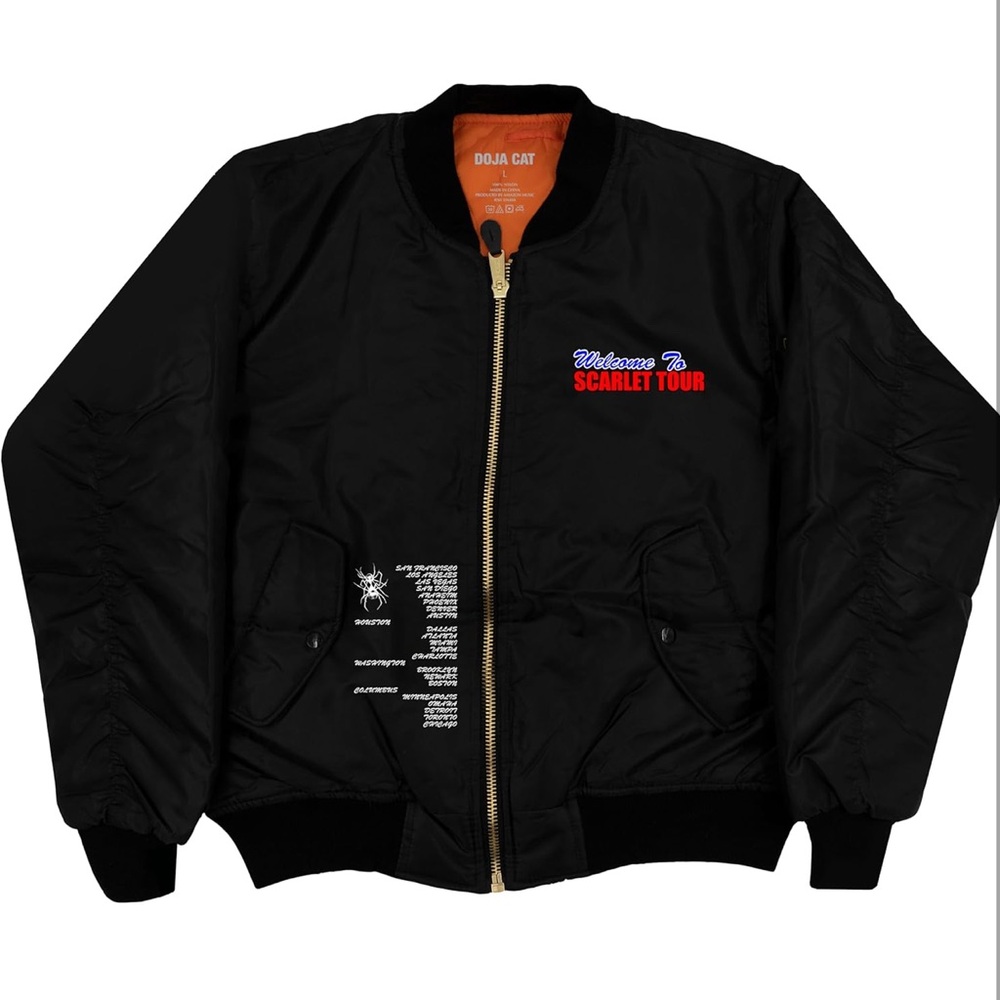 Doja Cat Official The Scarlet Tour Merch Bomber Jacket - Picture 2 of 2